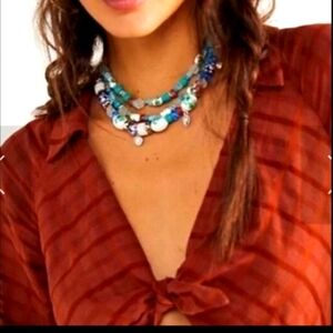 Free People Shaker Shakra Necklace. NWT. Western Cowboy Boho